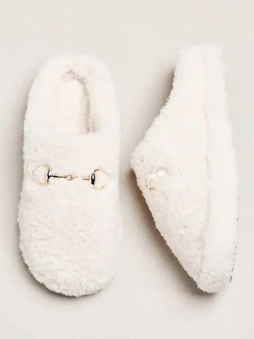 Anthropology Maeve Sherpa Fleece-Bit Scuff Slippers -Medium 8/9